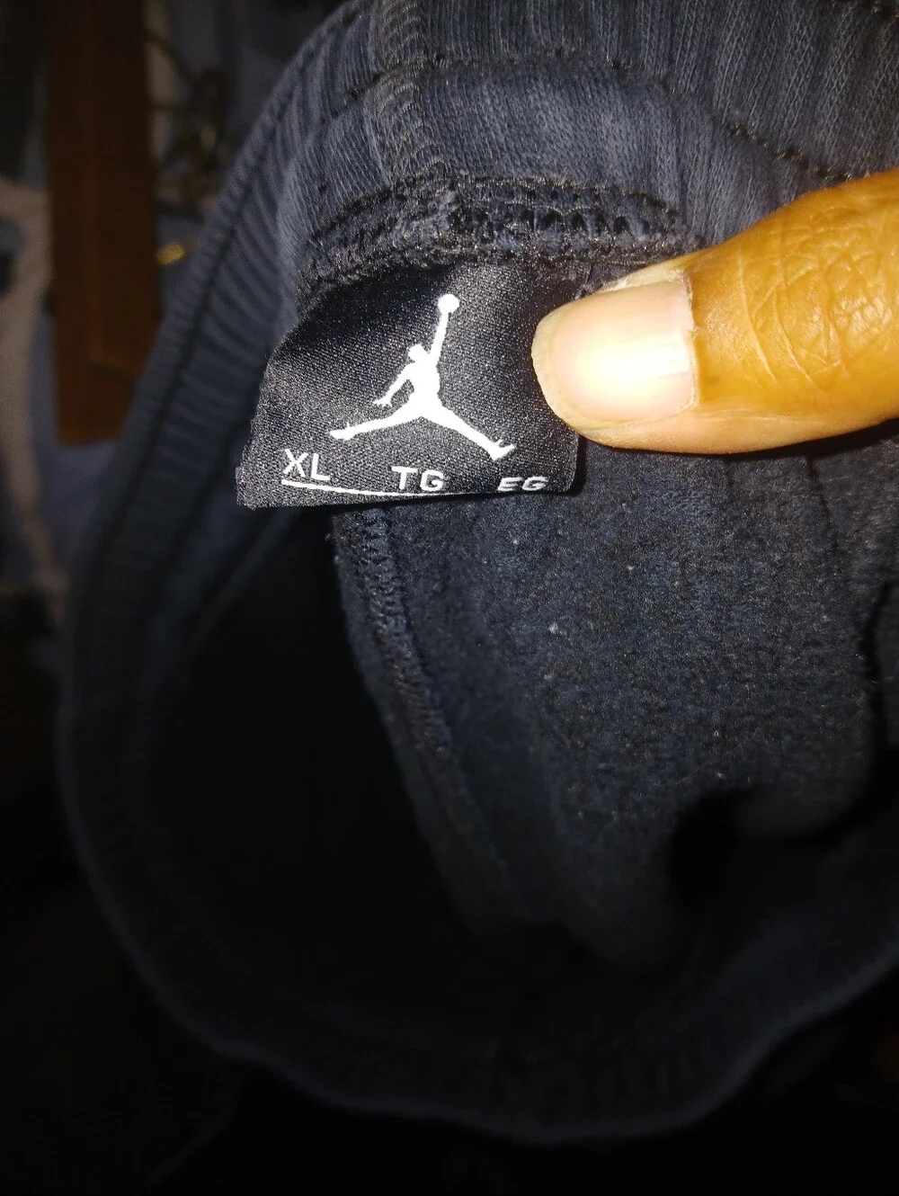 Jordan Black Joggers with Red Jumpman and White Script Detail